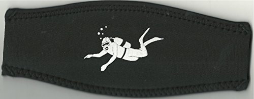 Sub-base Maskenband, schwarz, Aufdruck, Taucher in Weiss