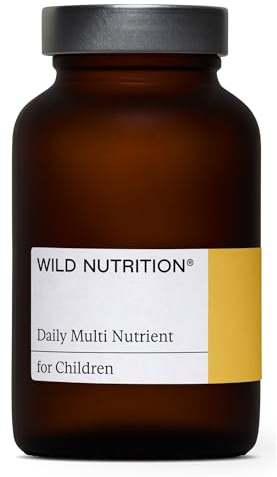 WILD NUTRITION Daily Multi Nutrient for Children | Multivitamin Supplement for Kids, with Vitamins B, C, D, Magnesium, Zinc & Iron, 1 Month Supply, 60 Capsules, 1 Month Supply