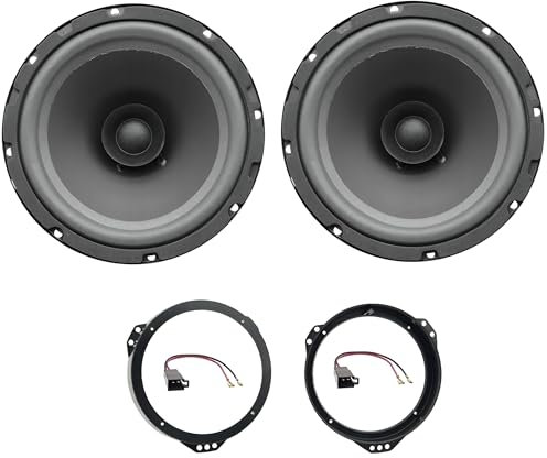 Sound Way Altoparlanti-casse audio, bi-cono, dimensioni: 16,5 cm, 120 watt compatibile con Renault Trafic, Fiat, Opel, Citroen Jumper, Peugeot Boxer.