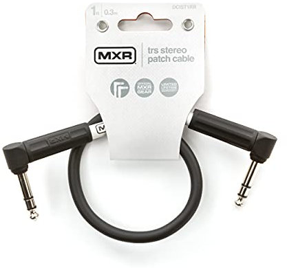 JIM DUNLOP MXR Cable Instrumento Estéreo TRS 1 pie | 0,3 m, Conector Recto de 1/4 de pulgada (DCIST1RR)