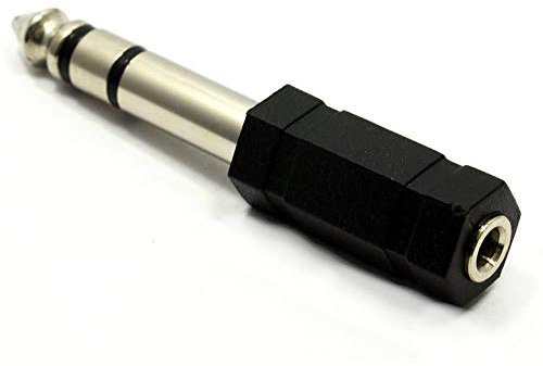 Adattatore da 6,35 mm, da presa stereo da 3,5 mm a jack da 6,35 mm da 6,35 mm, adattatore audio per cuffie, con placcatura in oro