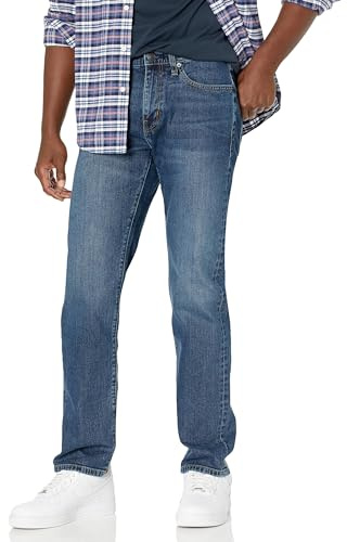 Amazon Essentials Herren Stretchjeans, Gerade Geschnitten - Auslauffarben, Vintage Waschung, 42W / 29L