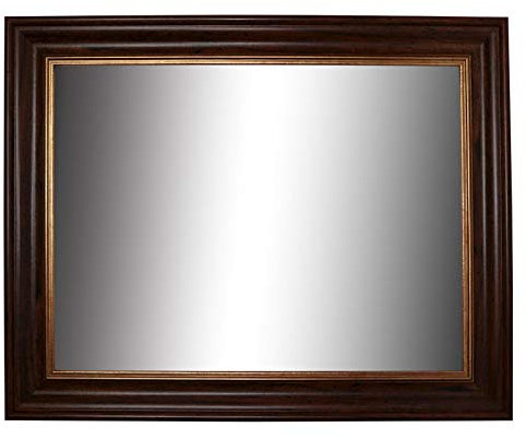 Neumann Bilderrahmen Spiegel mit Rahmen LOS Angeles nußbaum mit Goldener Innenkante, als Spiegel, 60x120 cm