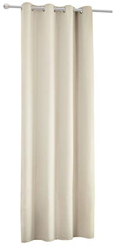 Laneetal Verdunklungsvorhang mit Ösen 1 Stück Leichter Thermovorhang Blickdicht Verdunklungsgardine in Creme 135x225 cm Thermogardine für Schlafzimmer Lichtundurchlässig