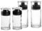 LEONARDO HOME Set 4tlg. Salz- und Pfefferstreuer mit Essig- und Ölflasche Cucina