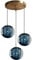 LFsem Nordic 3-Lights Pendelleuchte Ø15cm Glaskugel-Deckenleuchte Moderne einfache Hängelampe E14 Loft Kronleuchter Dekoration Beleuchtungskörper (Blau)