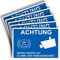 5 Stück Achtung dieses Objekt ist Alarm und Videogesicht Schild 20 x 30 cm aus stabiler PVC Hartschaumplatte 3mm dieser Bereich wird videoüberwacht mit UV-Schutz von STROBO