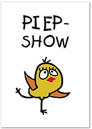 Bild, Poster, Fine Art, Print, Deko, Kunstdruck,Piep-Show, handgezeichnet, ohne Rahmen (310-g-Photopapier, A3 29,7 x 42,0 cm)