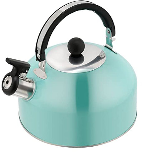 BESPORTBLE 3L Wasserkocher Induktion Gas Wasserkessel Pfeifkessel ?tenkessel Teekessel Teekocher Pfeifenkessel Kaffeekanne Kaffeekessel Pfeifender Kessel Teebereiter für Küche Blau Flötenkessel Blau
