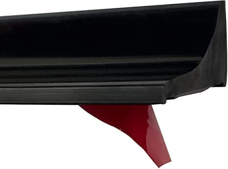 100CM Autoadesiva Silicone Doccia per Barriera,Pieghevole Acqua Profilo Bordo Doccia Vasca da Bagno,Striscia di Ritenzione Bagno,Paratie Antiallagamento Porta,Guarnizione Piatto Doccia(Nero)