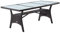 Casaria® Polyrattan Gartentisch 190x90x74cm mit Ablage Glas Tischplatte Höhenverstellbar Wetterfest Garten Terrasse Balkon Tisch Esstisch Gartenmöbel Braun