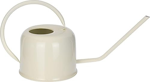 Metall Gießkanne 1 Liter - Pastellfarben für Garten, Balkon, Wohnzimmer & Terrasse - Zimmerplfanzen und Blumen - Indoor & Outdoor Wasserkanne - Langlebig, robust & praktisch (Beige (1L))