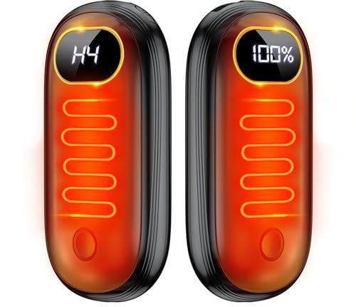 Hand Warmers Rechargeable - 14000mAh Electric Hand Warmers Rechargeable 2 Pack Heat Up to 131℉ with 18Hrs Warmth, Reusable Electronic Portable Pocket Heater for Women Man Golf Raynauds Camping