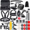 Navitech 50-in-1 Action Camera Accessories Combo Kit with EVA Case - Compatible With Campark V40 4K/30FPS WiFi Dual Screen Action Camera