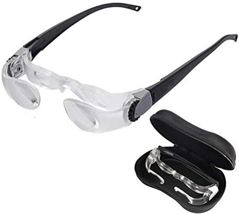 Vergrößerungsbrille Tragbare Max Vision TV-Brille 2,1X 0 bis -300 Grad (0 bis -3 Dioptrien) Schutzbrille Lupe Lesebildschirm Videolupe Augenbrille (Kurzsichtigkeit) to Pursue Happiness