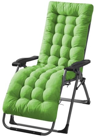 BangDon Extra dickes Sonnenliegen-Kissen, weich und bequem, für den Garten, für alle Jahreszeiten, Chaiseliestuhl-Pads für Außenbereich, Terrasse, Möbel, Heimdekoration (Grün, 160 x 50 cm)
