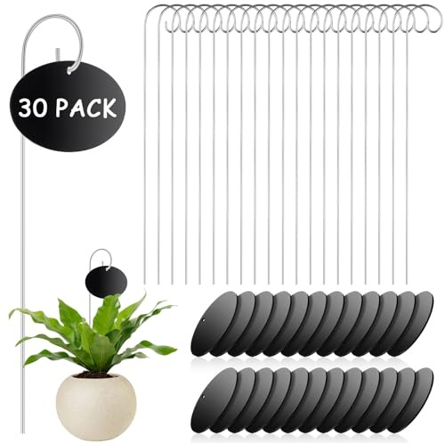 30 Stück Pflanzenetiketten Gartenetiketten Pfähle mit Stift Pflanzenmarkierungen für den Garten im Freien Pflanzenetiketten für Topfpflanzen Samen Blumen