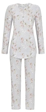 Ringella Pyjama mit Knopfleiste Größe 50, Farbe grau