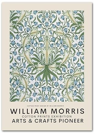 SGFGAD FHYWQ William Morris Poster Und Drucke Blumenblatt Leinwand Wandkunst William Morris Malerei William Morris Bilder Für Raum Wohnkultur 50x70cm Kein Rahmen