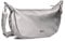 Zwei Damen Handtasche Mademoiselle.M M70 Moon-Bag 4 Liter Trend-Tasche in Halbmond-Form vielseitig als Bauchtasche Crossbody-Bag Abendtasche Umhängetasche zu tragen (silver)