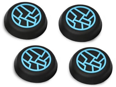DLseego Grip Thumbstick per PS5 PS4 Xbox 360 Xbox One Switch PRO Controller, 4PCS Anti Slip Silicone Cool Thumb Grip Covers Controller Stick Grip Caps,Blu