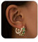 Mesovor Goldene Doppel Creolen Ohrringe für Damen, 14K Vergoldete Farbige Zirkonia Creolen Ohrringe, Gold Earrings, Schmuck Geschenke (Grün)