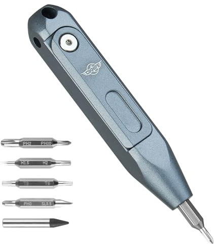 OKNIFE Otacle D1 Mini Präzisions-Schraubendreher-Set, 9 in 1 EDC Multi Bit Taschen-Schraubendreher, Industrielle S2-Stahl-Magnet-Bits für Arbeit oder Alltag