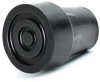 Hohe Qualität Gummihülsen (2 stück) | Gummi Stopfen Für Gehhilfe & Krücken | Krückenkapsel Aus Naturkautschuk Mit Stahleinlage | Für Höhere Stabilität（Ø18mm Schwarz）