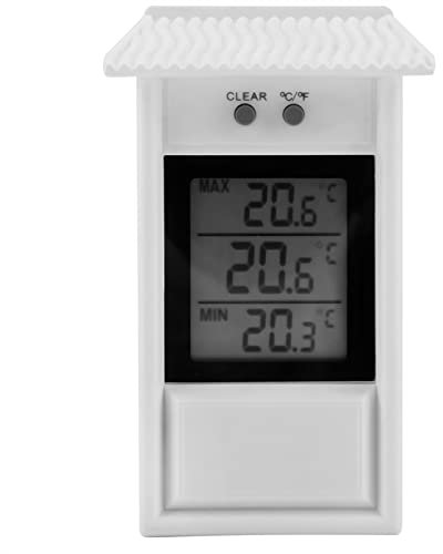 Digitales Hygrometer, Innenthermometer, Wasserdichter Tester, Temperaturregler (Weiß)