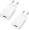 2 Pack Cabeza Cargador, Adaptador de Enchufe de Carga USB 5V/2A Compatible con iPhone 16/15/14/13/12/11, Samsung Galaxy 24/23/22/21/20, iPad Pro, tabletas, LG, HTC, Lector electrónico, Consola Juegos