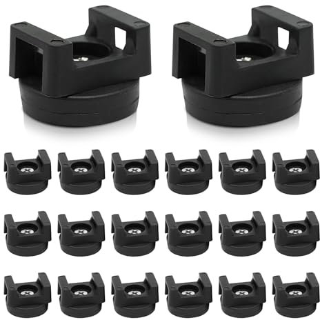 Magnetic Cable Zip Tie Mount, 22mm Multipurpose Magnetic Cable Holder, Magnetic Cable Organiser Clips, for Cable Wire Organization (20pcs)