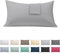 ECOMMERC3 2 Kissenbezüge, 50 x 75 cm, extra weich und bequem, Silbergrau, atmungsaktiv, leicht zu waschen