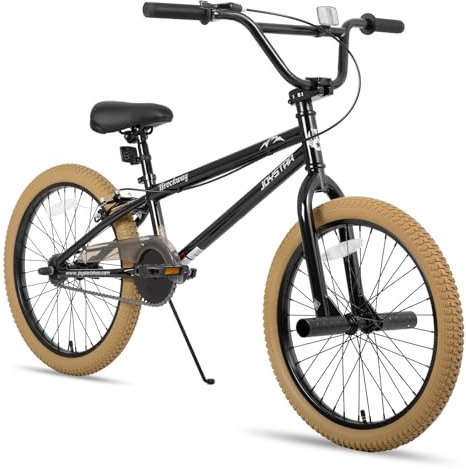 JOYSTAR Gemsbok 20 Zoll Kinder Freestyle BMX Fahrrad für Jungen Mädchen im Alter von 7-11 Jahren, 20“ Kinderfahrräder,Braun