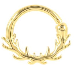 Lantine 18G Ranken-Design Septum-Piercing Ring Gold Ohrringe Silber 925 Ranken-Design Helix Piercing Clicker-Schmuck für Daith Lippenringe Knorpel Tragus Ohrringe Ohrpiercing 8mm