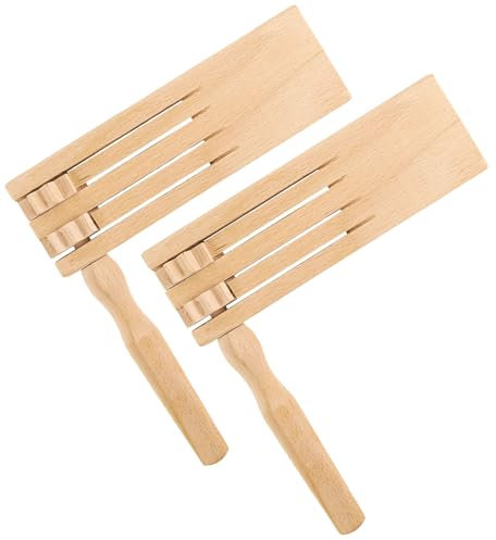 2 Pièces Créateur de Bruit à Cliquet en Bois Enfants Cliquet en Bois Jouets Crecelle Ratchet en Bois pour Jouets Educatifs Fêtes Jeu Événements Festifs et Sportifs