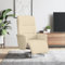 Woonisher Fauteuil inclinable avec Repose-Pied crème Tissu mobilier de Jardin extérieur