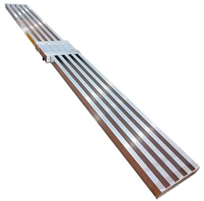 Ponteggio telescopico regolabile in alluminio, piattaforma di lavoro antiscivolo per uso interno/esterno, ideale per scale e banchi da lavoro (165,5-300 cm)
