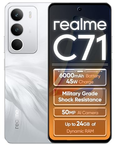 realme C71 Smartphone 8Go+256Go, White