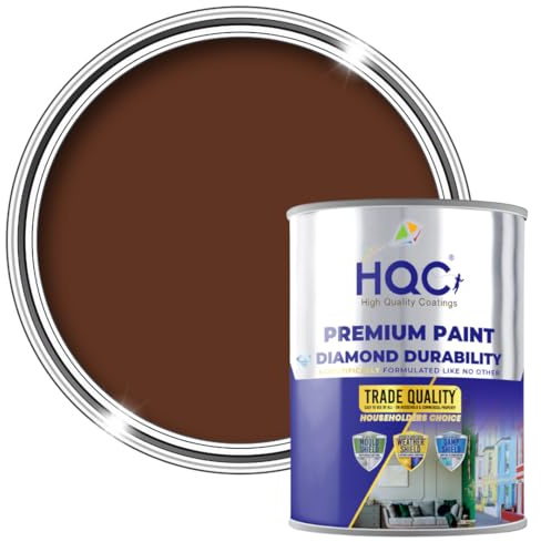 HQC Furniture Paint - Leaf Brown - 1 Litre|Matt Wood Paint Ideal for all Furniture, Kitchen Cupboards, Cabinet, Door, Tables & Chairs | Water-Based, Non-Toxic & Odourless - Easy to Apply