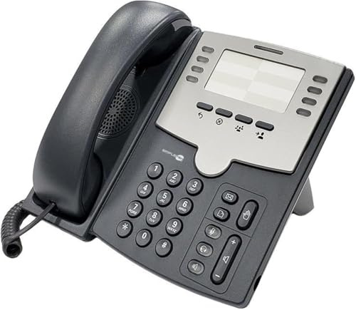 SIMPLETEK - Professionelles IP-Telefon mit 8 Zeilen | VoIP SIP | PoE-Unterstützung | Dual Ethernet Port | HD Wideband Audio