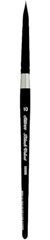 Silver Brush Limited 3000S10 Black Velvet Round Brush for Watercolour, Size 10, Short Handle
