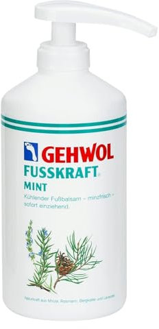 GEHWOL Fusskraft Mint, Kühlender Fußbalsam erfrischende Fußcreme, 500 ml mit Spender