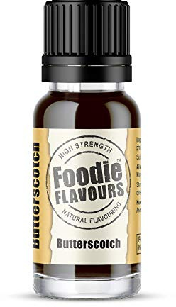 Foodie Flavours Natural Butterscotch Flavouring, High Strength - 15ml