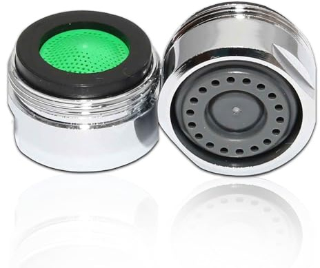 Lowenergie 24 mm Male Tap Aerator – 2 L/min Water-Saving Chrome Flow Regulator, Anti-Splash, Easy Install, Reduce Water & Energy Bills