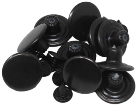 BIG-SAM Metallknöpfe/Jeansknöpfe - Ø 17mm - Schwarz - 5/10 / 25 oder 50 Stück - Nähfrei mit Anleitung! (10)