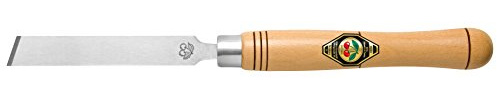 Kirschen 1609014 Skew/Two Sides Convex Turning Chisel with Long Handle, Beige/Silver, 14 mm