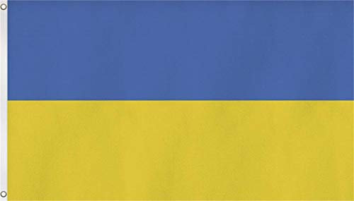 normani Flagge - Fahne - Hissfahne mit Zwei Metallösen zur Befestigung und zum Hissen - Größe 90 x 150 cm wetterfest Farbe Ukraine