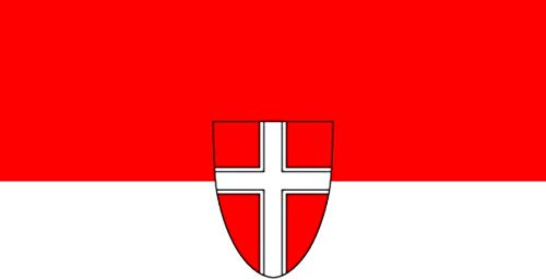 Werbetechnik Sotirios Papoutsis 2X Auto Aufkleber Wien - Flagge 2X Car Sticker Fahne Österreich Bundesland (ca. 8x5 cm)