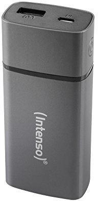 Intenso Powerbank PM5200 externes Ladegerät (für Smartphone/Tablet PC/MP3 Player/Digitalkamera (5200mAh) metal finish) cool grey, 7323524