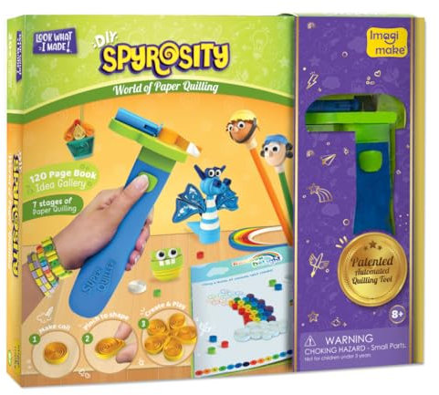 Quill On World of Paper Quilling | Electric Quilling Craft Kit | 20 Projects | Electric Tool & 550 Strips | Arts & Crafts for Kids | 8, 9, 10, 11, 12 Year Old Girl Gifts | Craft Kit for Adults